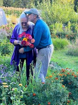 Diane and Thom in Flower Garden