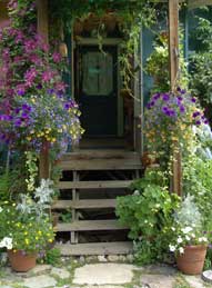 Flowered entryway